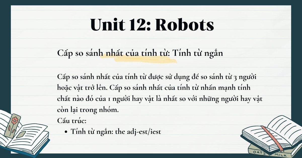 Ngữ pháp Tiếng Anh 6 Unit 12