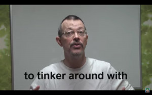 Easy English Expression 75 - (to) tinker around with (something) - mày mò / mó máy (thứ gì đó)