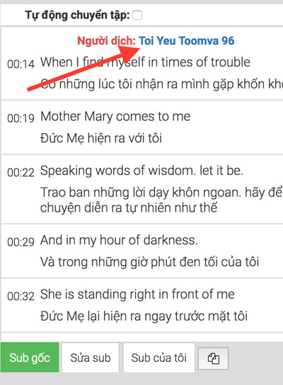 Có người đăng sub