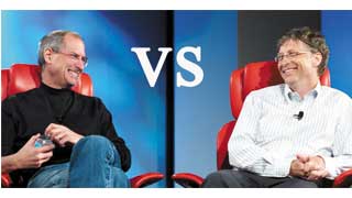 Steve Jobs so tài Bill Gate với nhạc ráp rất độc.