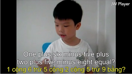 Thần đồng - Tính nhẩm nhanh bằng tay