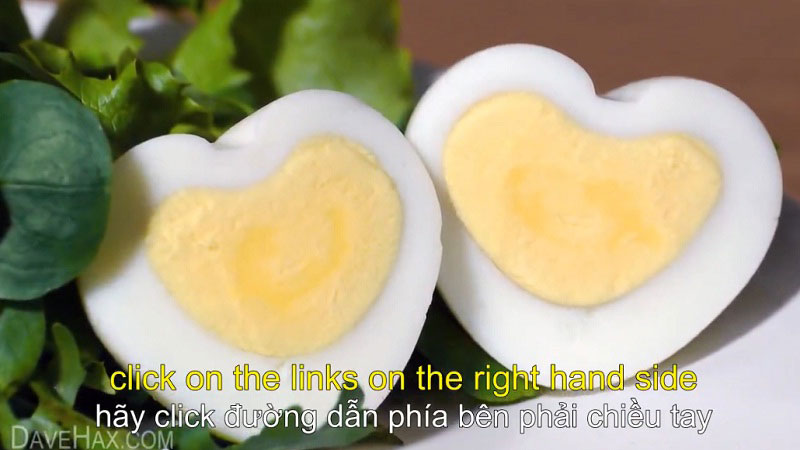 Cách tạo trứng hình trái tim ngày Valentine