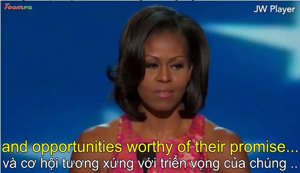 Bài diễn văn đầy xúc động của bà Michella Obama ở Charlotte